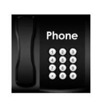 A black telephone.