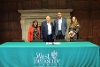 Councillor Heather Codling, Councillor Jeff Brooks, Tim Parry CEO of Connecting Communities in Berkshire, and Rachel Peters CEO of Volunteer Centre West Berkshire ready to sign the Memorandum of Understanding.