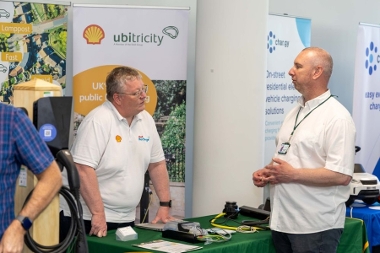 West Berkshire Council team in discussion with UBITRICITY representative.