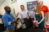 Service Lead for Climate Change Kofi Abu-Gyamfi in discussion with Kerbo Charge representatives.